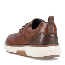 Hot Rieker Sznurowane Buty Meskie W Kolorze Kasztanowo-Brazowym
