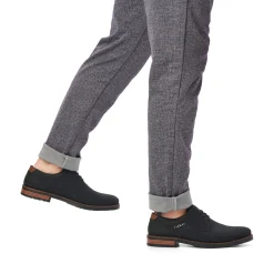 Fashion Rieker Sznurowane Buty Meskie W Kolorze Grafitowo-Czarnym