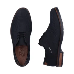 Fashion Rieker Sznurowane Buty Meskie W Kolorze Grafitowo-Czarnym