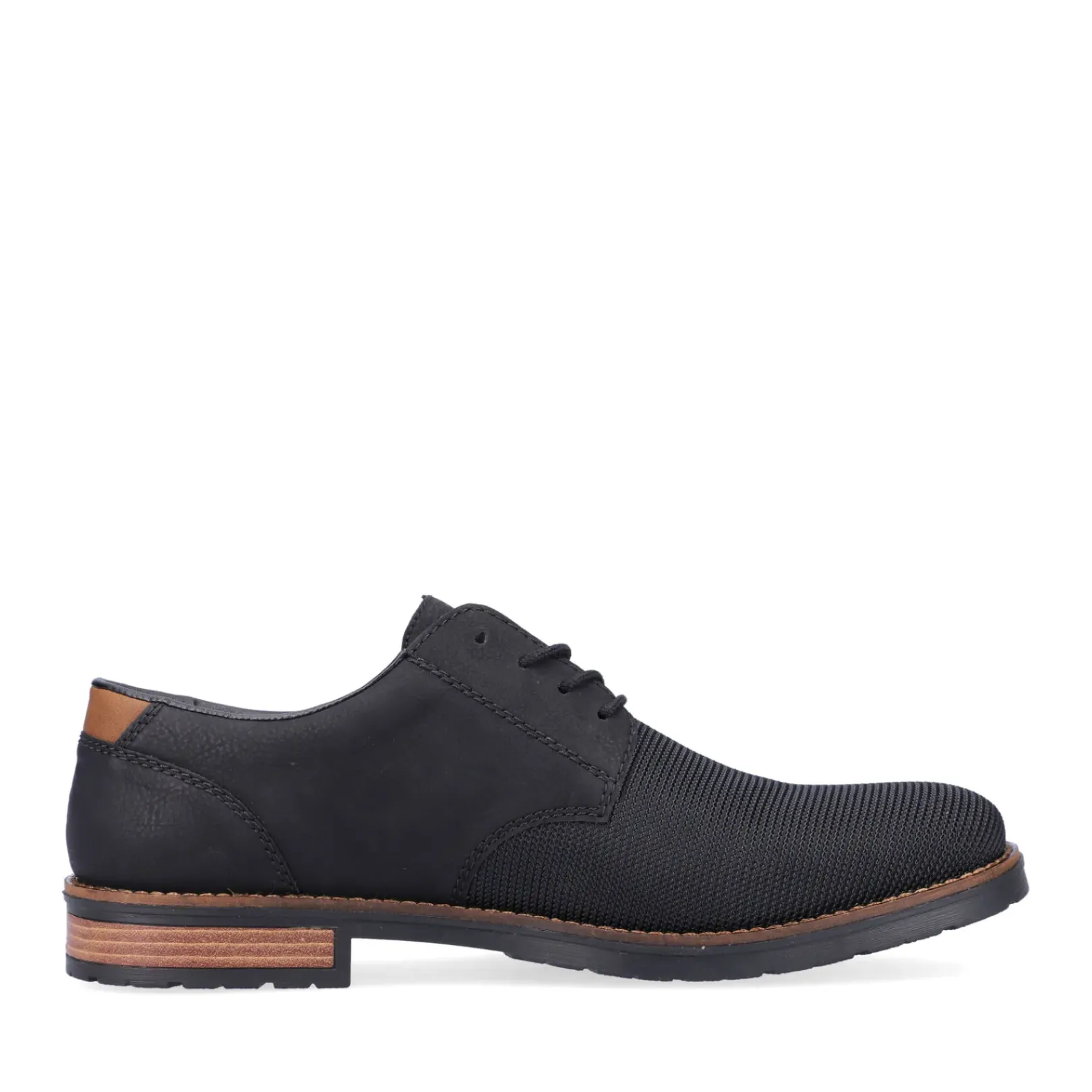 Fashion Rieker Sznurowane Buty Meskie W Kolorze Grafitowo-Czarnym