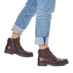 Hot Rieker Sznurowane Buty Meskie W Kolorze Orzechowego Brazu