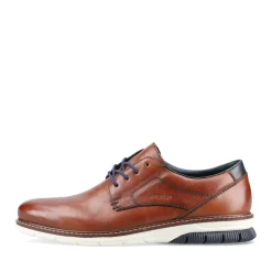 New Rieker Sznurowane Buty Meskie W Kolorze Kasztanowo-Brazowym