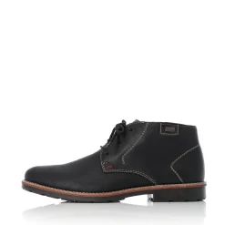 Hot Rieker Sznurowane Buty Meskie W Kolorze Grafitowo-Czarnym