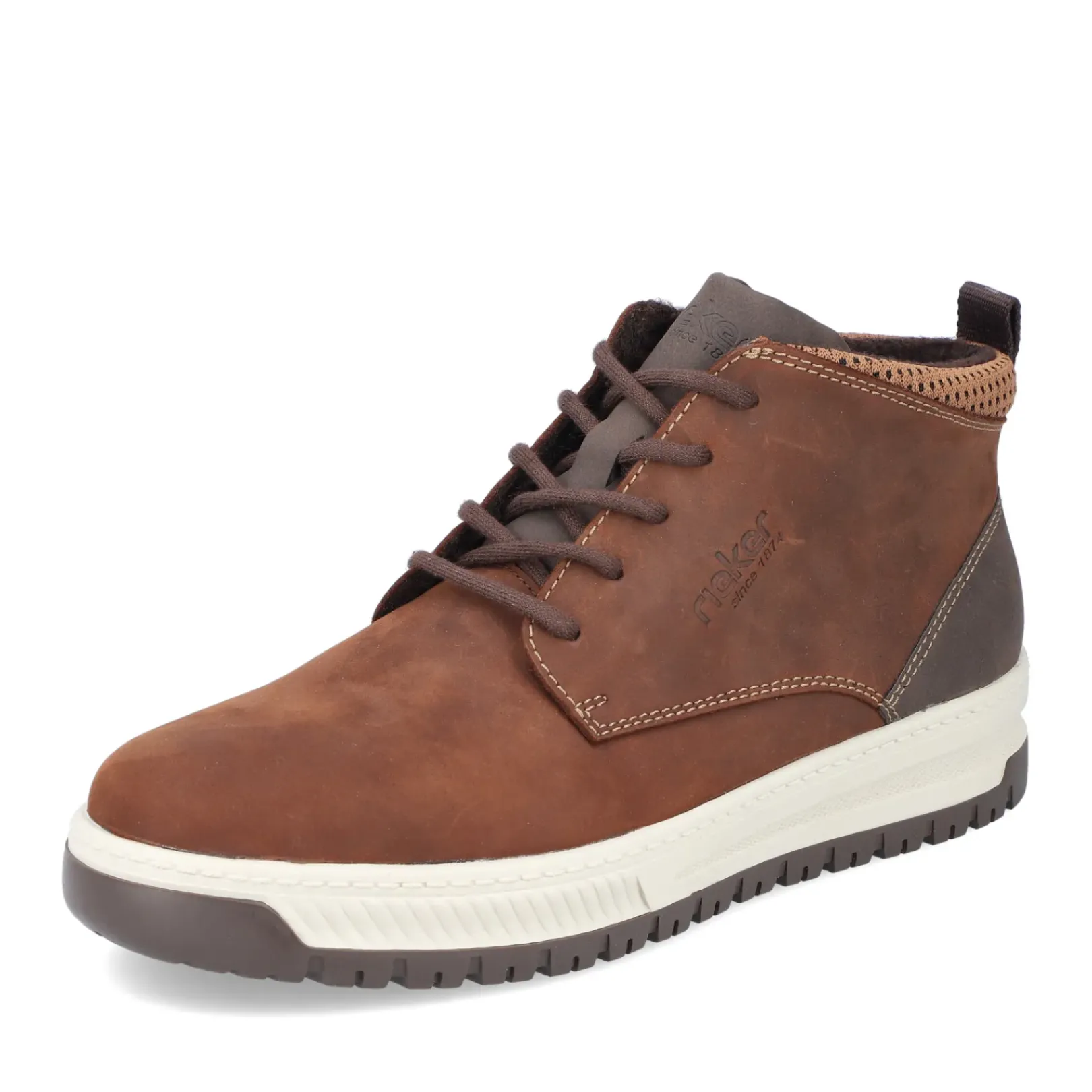 Hot Rieker Sznurowane Buty Meskie W Kolorze Mokki W Kolorze Brazu