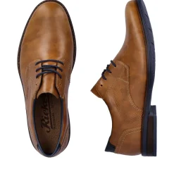 Hot Rieker Sznurowane Buty Meskie W Kolorze Nugat Brazowym