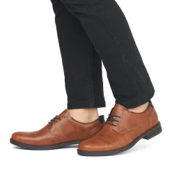 Hot Rieker Sznurowane Buty Meskie W Kolorze Nugat Brazowym