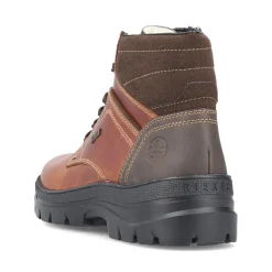 Outlet Rieker Sznurowane Buty Meskie W Kolorze Kasztanowo-Brazowym