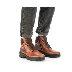 Outlet Rieker Sznurowane Buty Meskie W Kolorze Kasztanowo-Brazowym