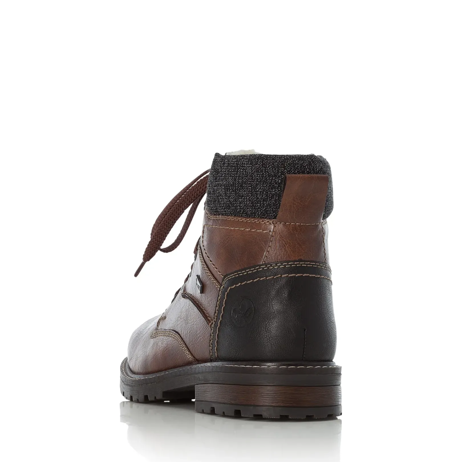 Fashion Rieker Sznurowane Buty Meskie W Kolorze Kasztanowo-Brazowym