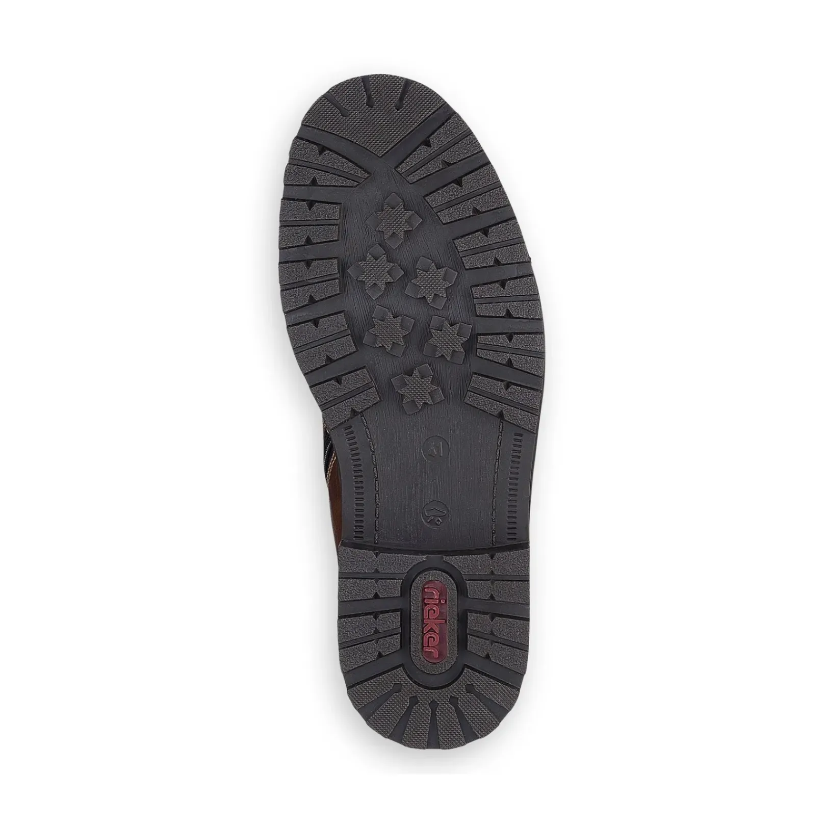 Fashion Rieker Sznurowane Buty Meskie W Kolorze Kasztanowo-Brazowym