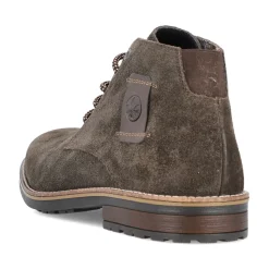 Clearance Rieker Sznurowane Buty Meskie W Kolorze Orzechowego Brazu