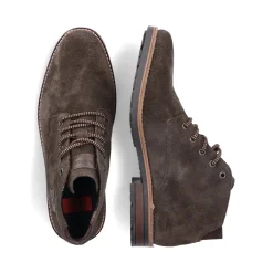 Clearance Rieker Sznurowane Buty Meskie W Kolorze Orzechowego Brazu