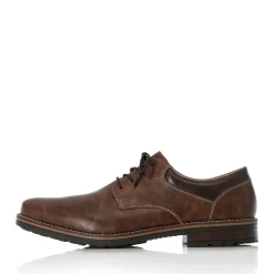 New Rieker Sznurowane Buty Meskie W Kolorze Nugat Brazowym