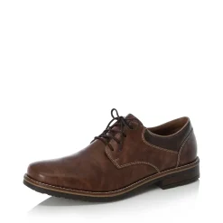 New Rieker Sznurowane Buty Meskie W Kolorze Nugat Brazowym