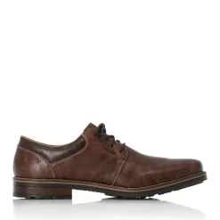 New Rieker Sznurowane Buty Meskie W Kolorze Nugat Brazowym