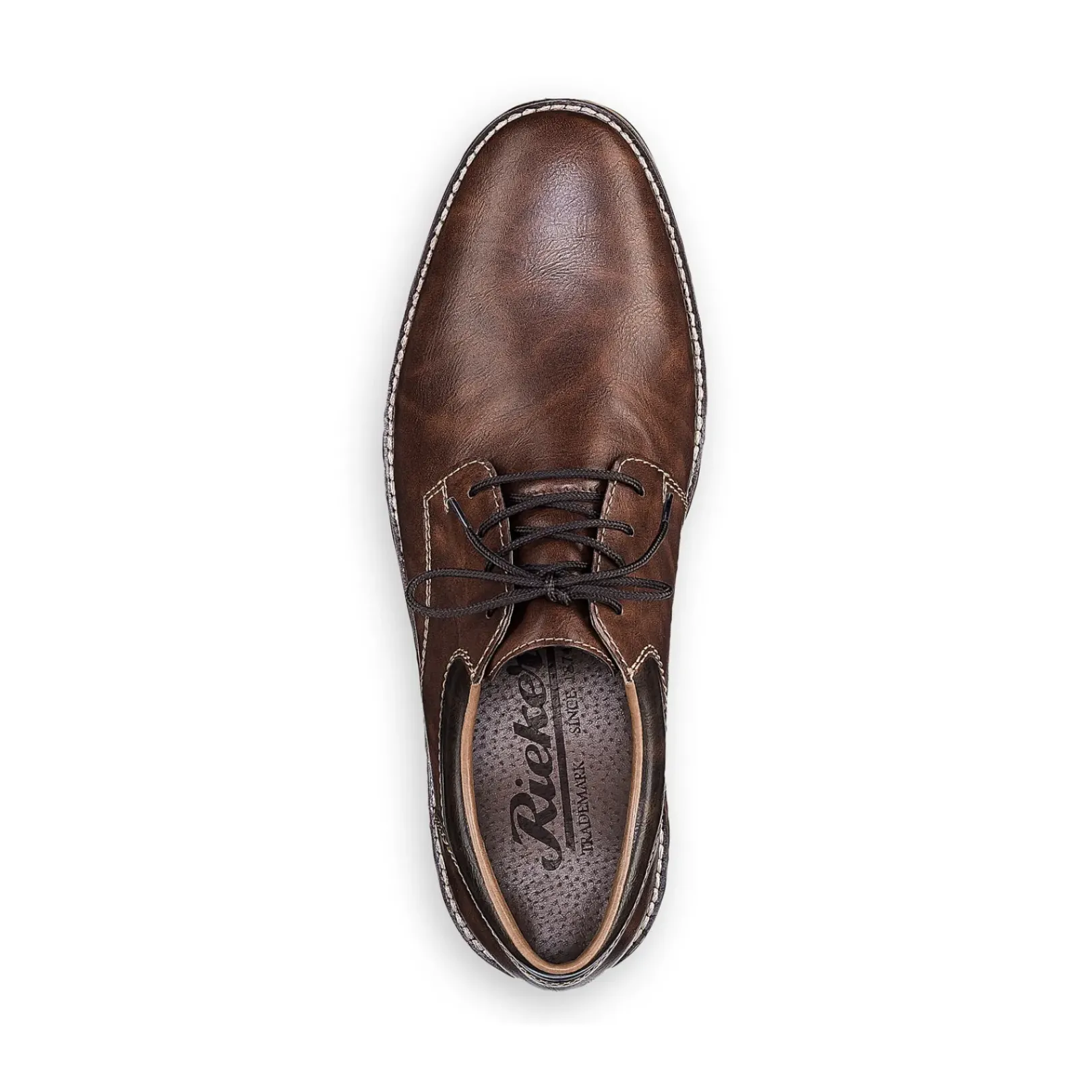 New Rieker Sznurowane Buty Meskie W Kolorze Nugat Brazowym