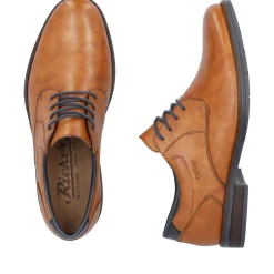 Clearance Rieker Sznurowane Buty Meskie , Drewno-Brazowe