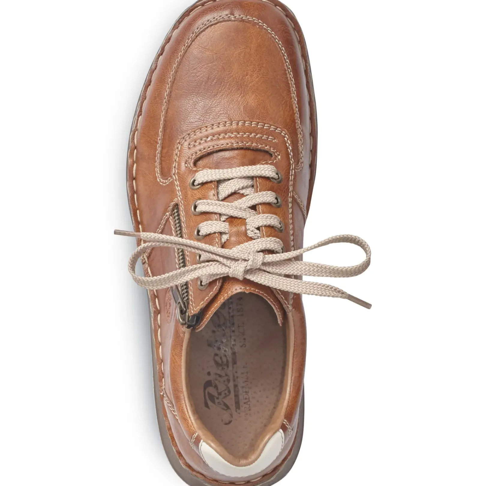 Discount Rieker Sznurowane Buty Meskie W Kolorze Karmelowo-Brazowym