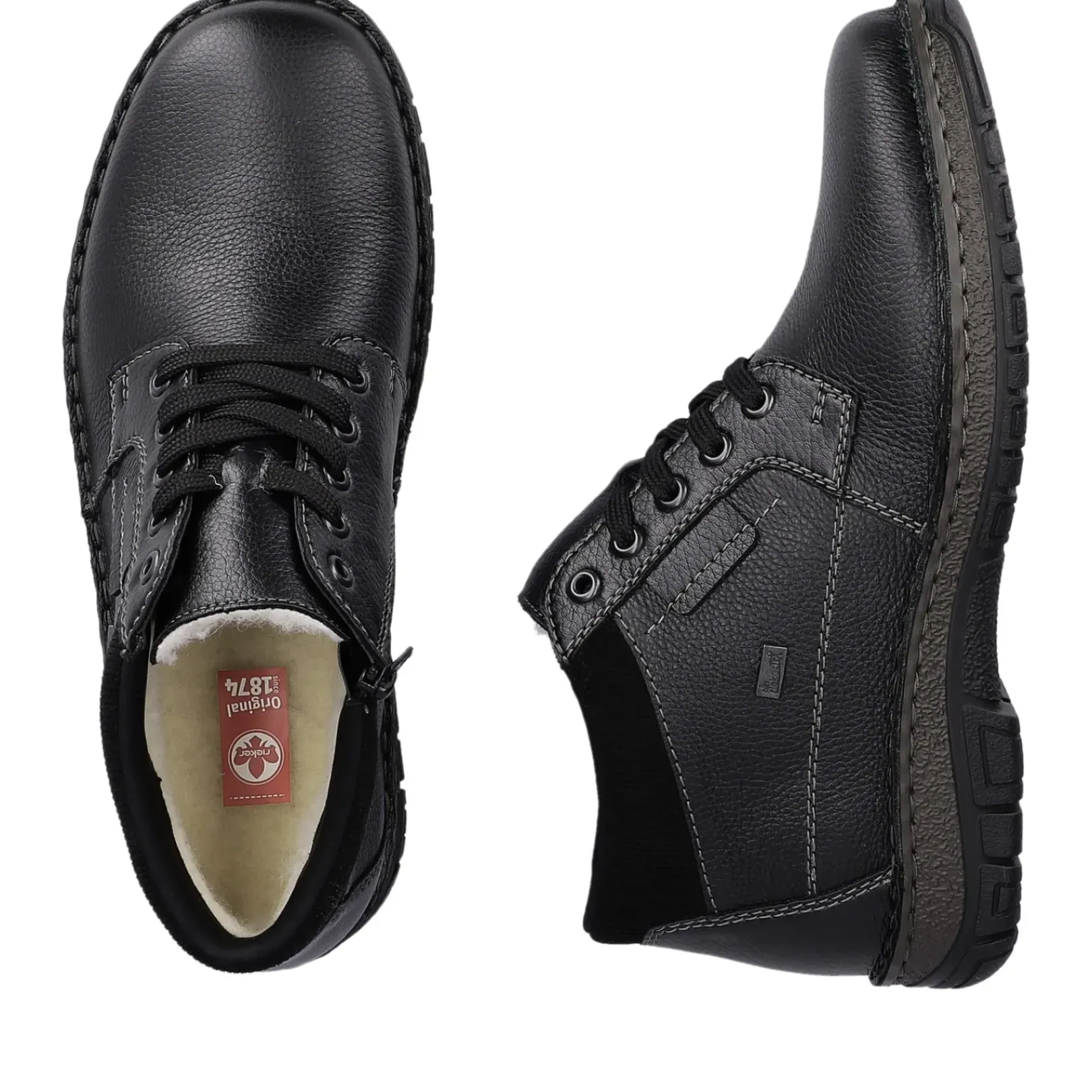 Online Rieker Sznurowane Buty Meskie W Kolorze Grafitowo-Czarnym