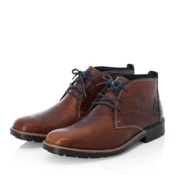 Outlet Rieker Sznurowane Buty Meskie W Kolorze Kasztanowo-Brazowym