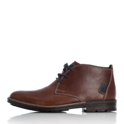 Outlet Rieker Sznurowane Buty Meskie W Kolorze Kasztanowo-Brazowym