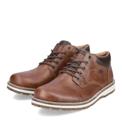 New Rieker Sznurowane Buty Meskie W Kolorze Karmelowo-Brazowym