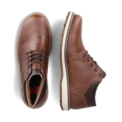 New Rieker Sznurowane Buty Meskie W Kolorze Karmelowo-Brazowym