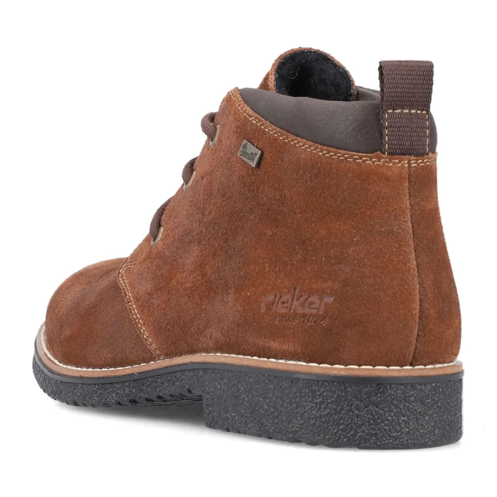 Fashion Rieker Sznurowane Buty Meskie W Kolorze Cynamonowego Brazu
