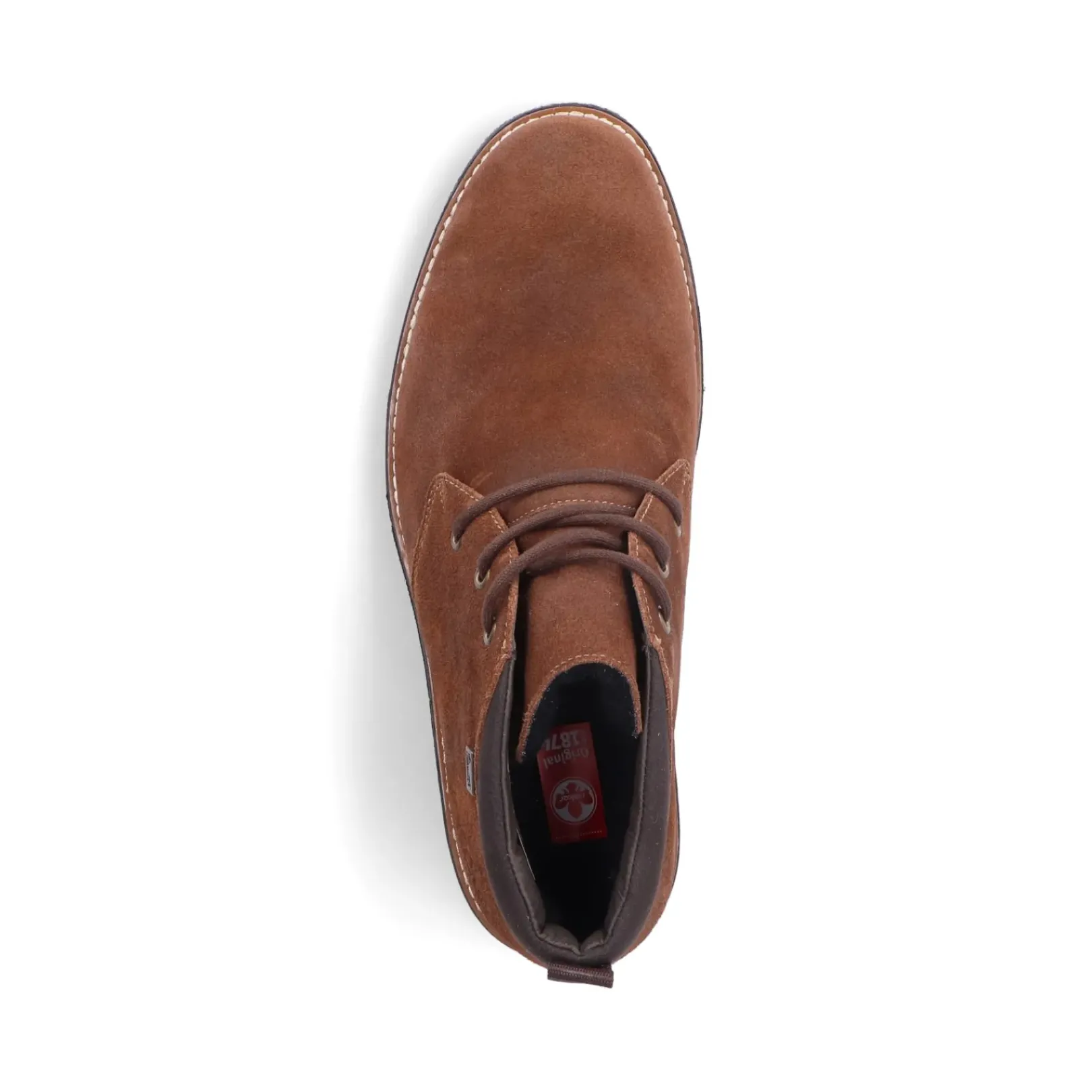Fashion Rieker Sznurowane Buty Meskie W Kolorze Cynamonowego Brazu