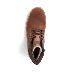Best Rieker Sznurowane Buty Meskie W Kolorze Kasztanowo-Brazowym
