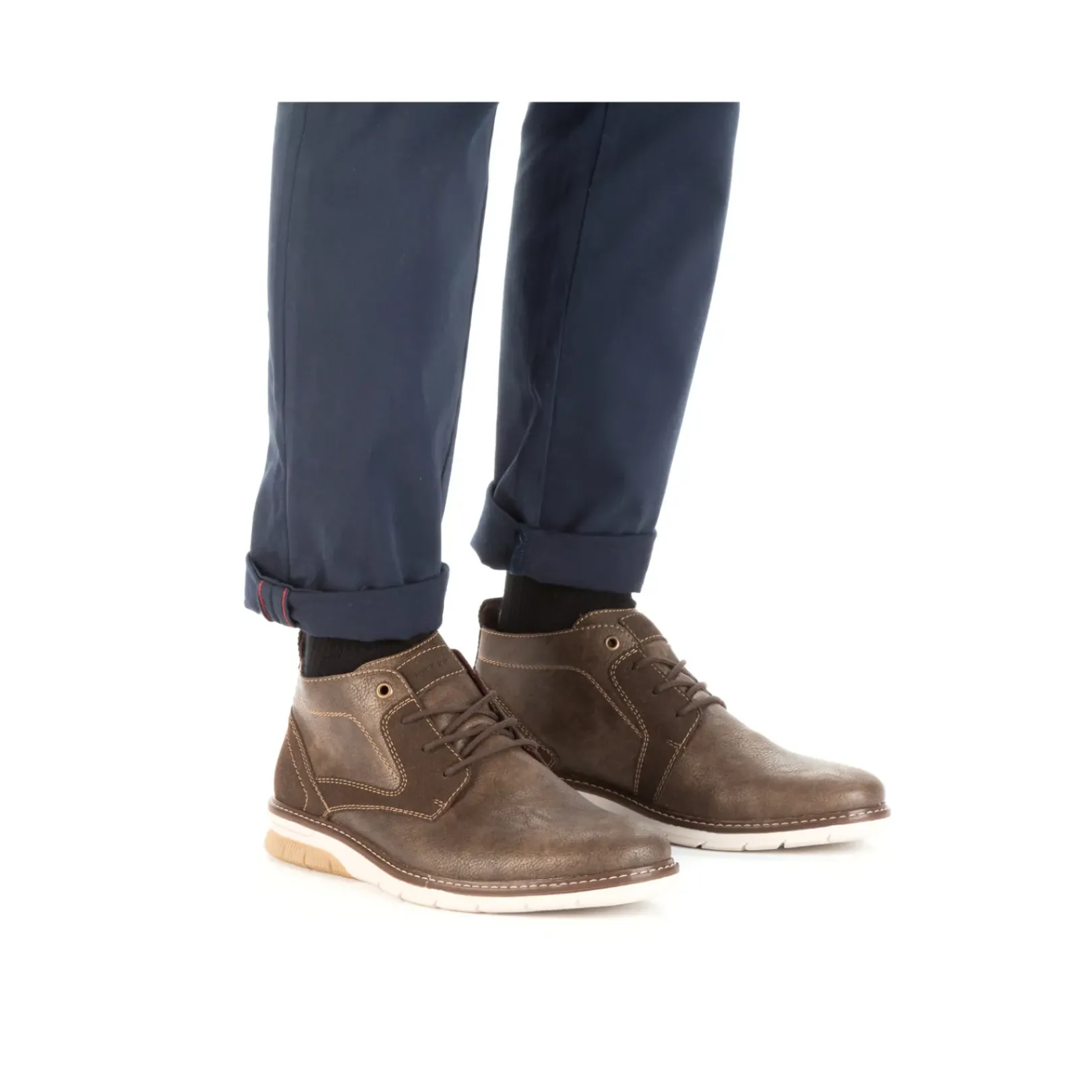 Online Rieker Sznurowane Buty Meskie W Kolorze Szaro-Brazowym