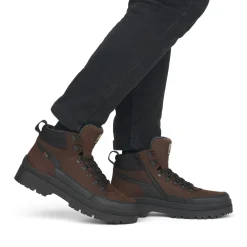 Fashion Rieker Sznurowane Buty Meskie Nut-Brown Noir