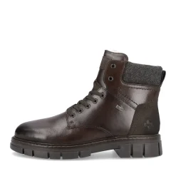 Clearance Rieker Sznurowane Buty Meskie W Kolorze Ciemnobrazowym