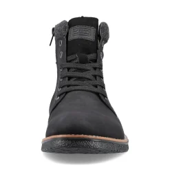 Hot Rieker Sznurowane Buty Meskie W Kolorze Glebokiej Czerni