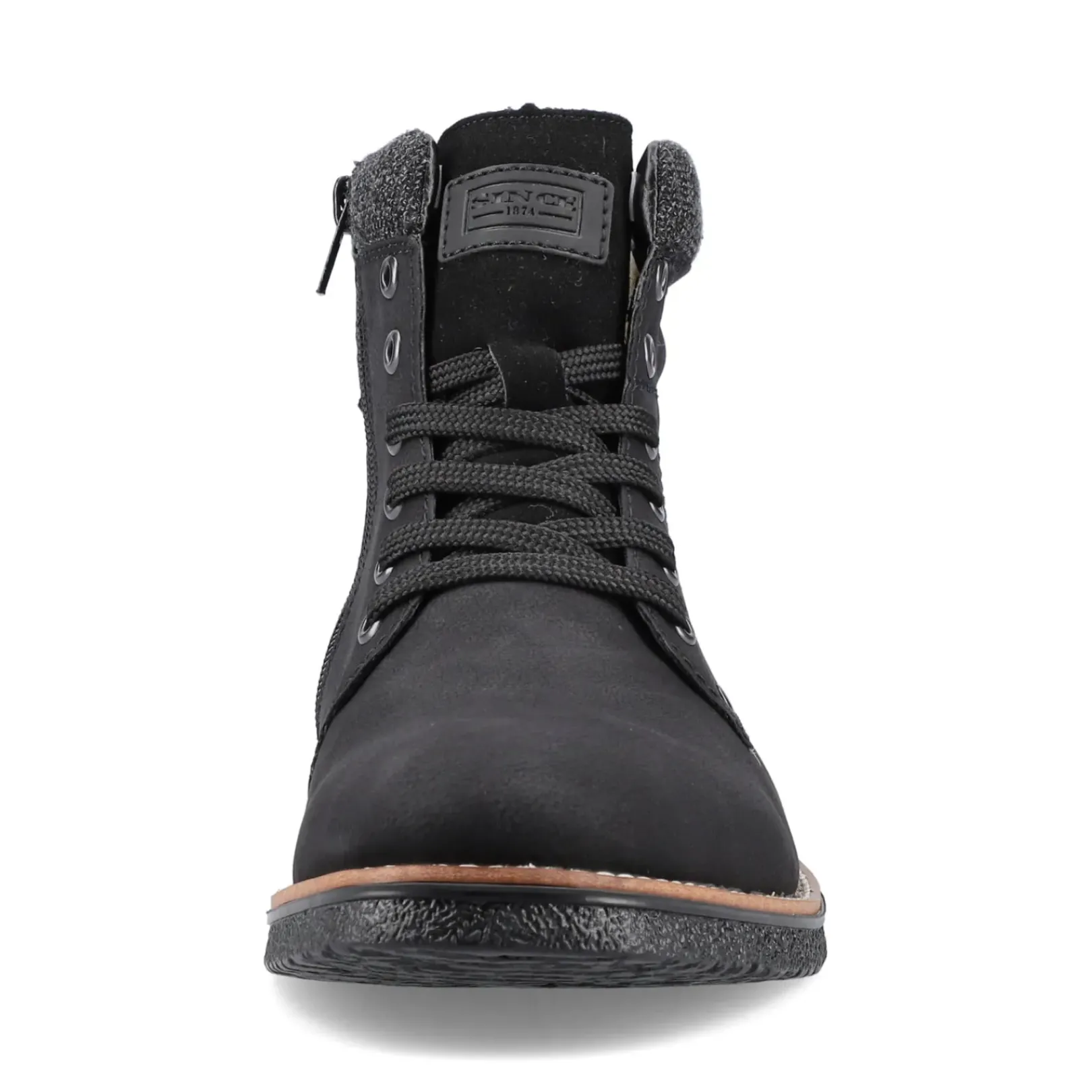 Hot Rieker Sznurowane Buty Meskie W Kolorze Glebokiej Czerni