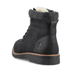 Hot Rieker Sznurowane Buty Meskie W Kolorze Glebokiej Czerni
