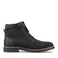 Hot Rieker Sznurowane Buty Meskie W Kolorze Glebokiej Czerni