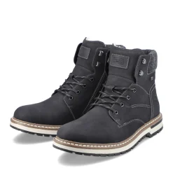 Discount Rieker Sznurowane Buty Meskie W Kolorze Glebokiej Czerni