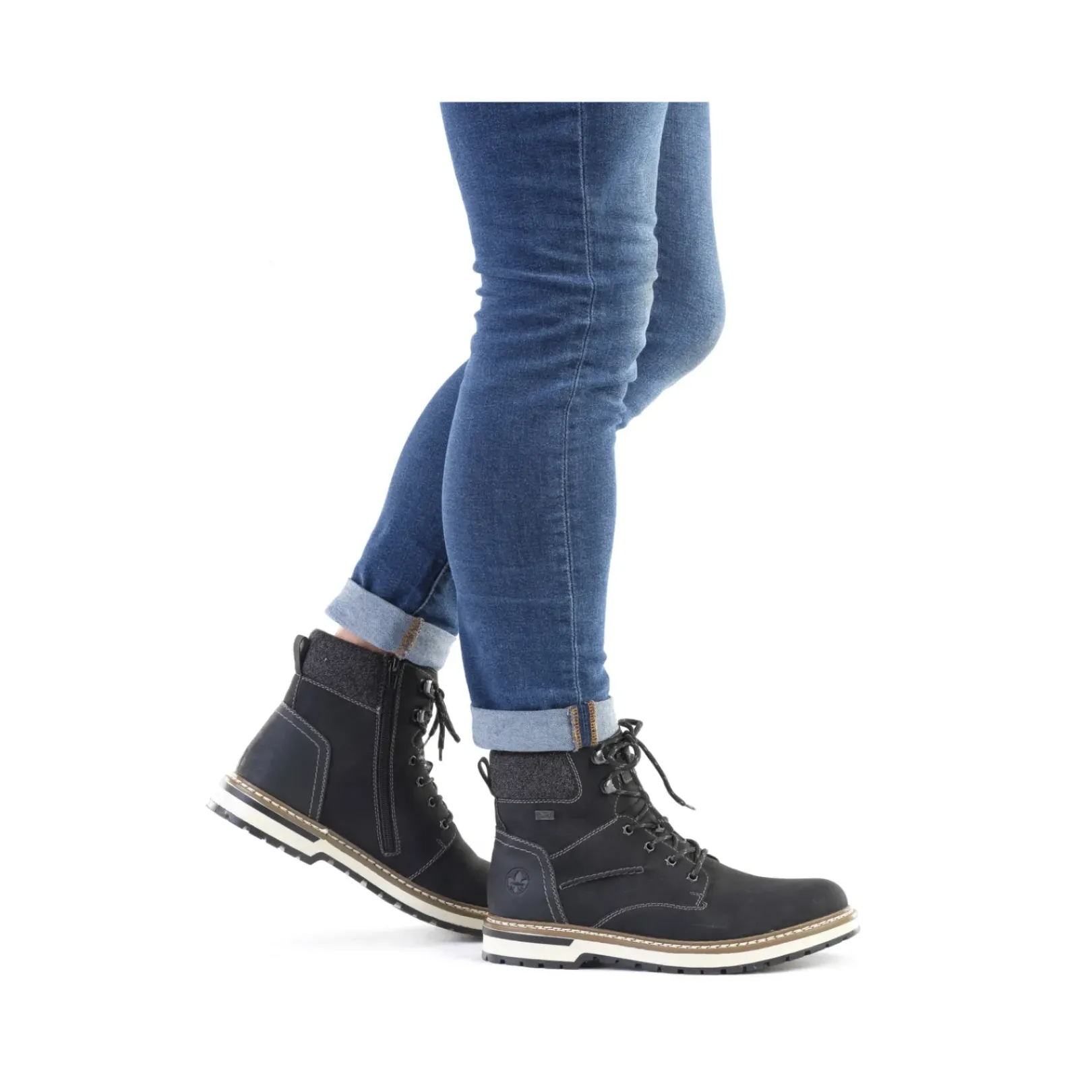Discount Rieker Sznurowane Buty Meskie W Kolorze Glebokiej Czerni