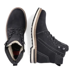 Discount Rieker Sznurowane Buty Meskie W Kolorze Glebokiej Czerni