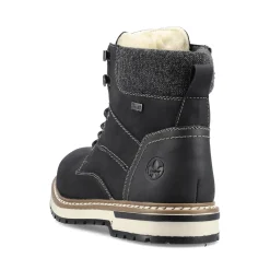 Discount Rieker Sznurowane Buty Meskie W Kolorze Glebokiej Czerni