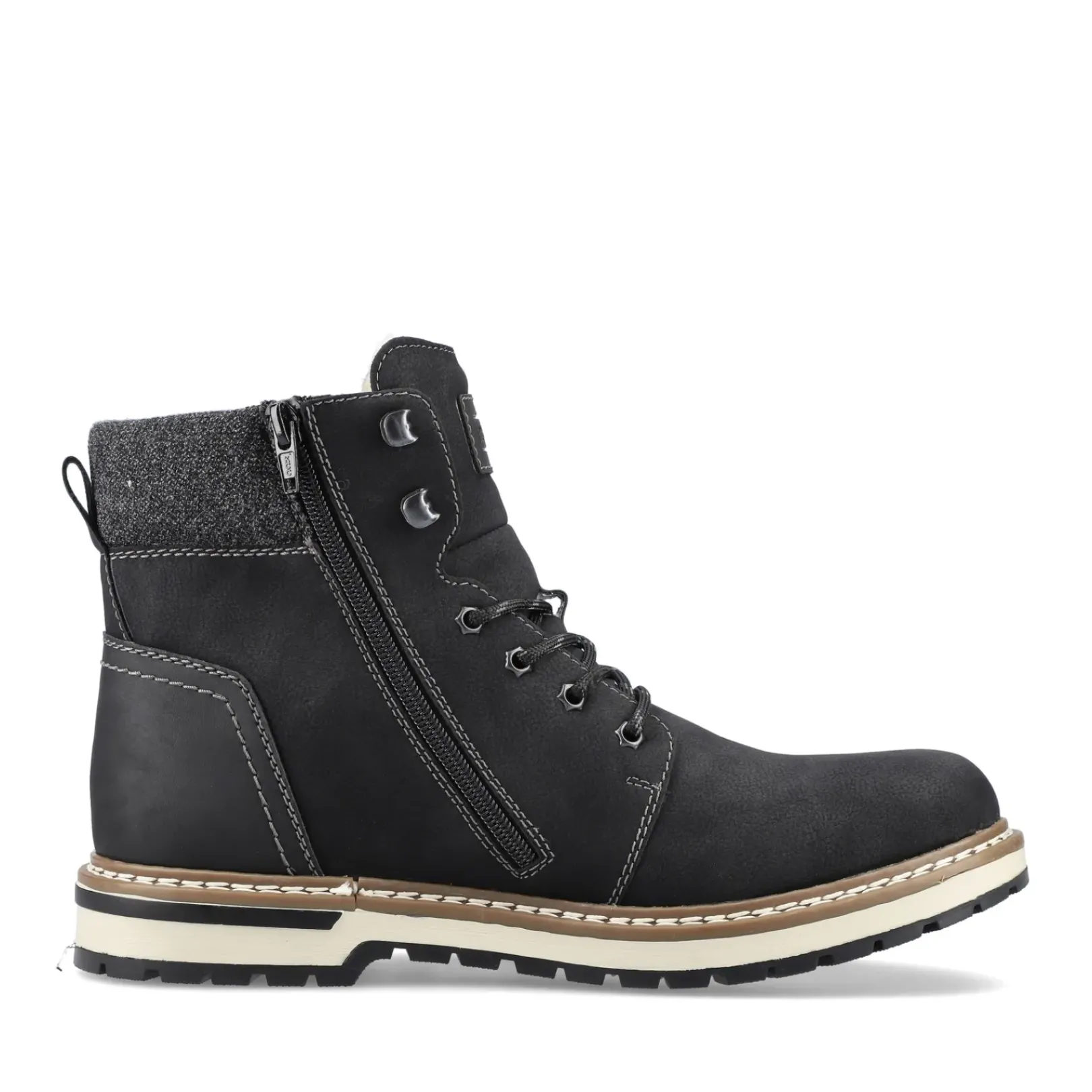 Discount Rieker Sznurowane Buty Meskie W Kolorze Glebokiej Czerni