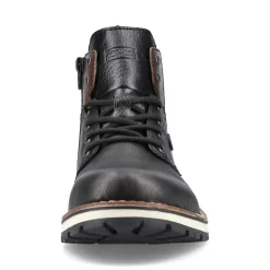 Outlet Rieker Sznurowane Buty Meskie W Kolorze Grafitowo-Czarnym