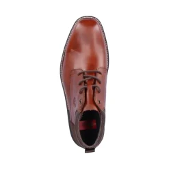 New Rieker Sznurowane Buty Meskie W Kolorze Kasztanowo-Brazowym