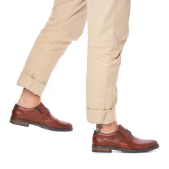 Hot Rieker Sznurowane Buty Meskie W Kolorze Kasztanowo-Brazowym