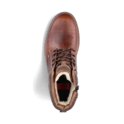 Clearance Rieker Sznurowane Buty Meskie W Kolorze Kasztanowo-Brazowym