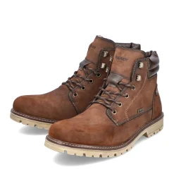 Clearance Rieker Sznurowane Buty Meskie W Kolorze Kasztanowo-Brazowym