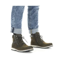 Hot Rieker Sznurowane Buty Meskie W Kolorze Oliwkowym