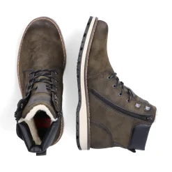 Hot Rieker Sznurowane Buty Meskie W Kolorze Oliwkowym