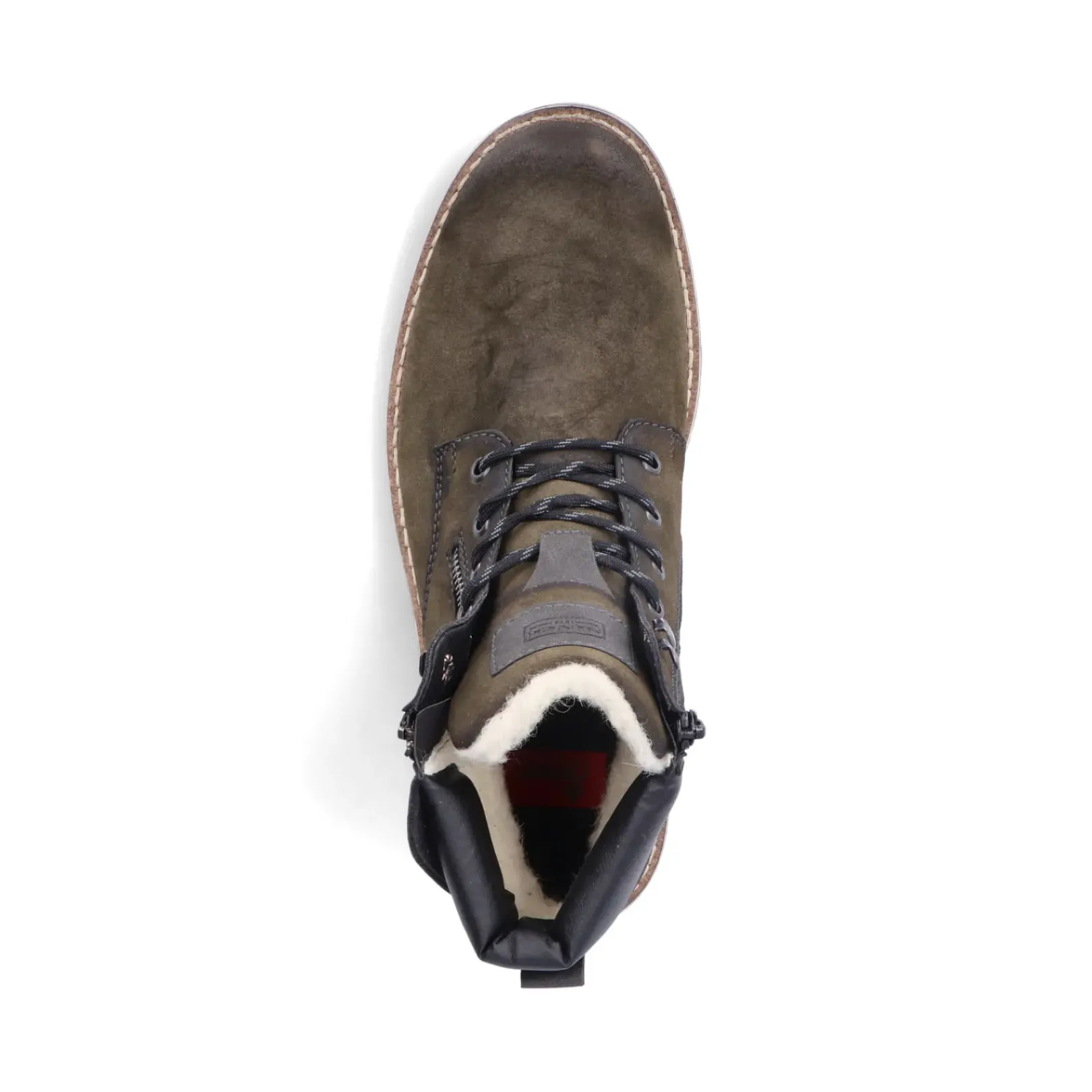 Hot Rieker Sznurowane Buty Meskie W Kolorze Oliwkowym
